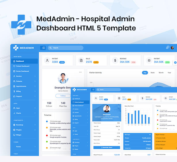 Nulled MedAdmin Hospital Medical Admin Template Free Download 